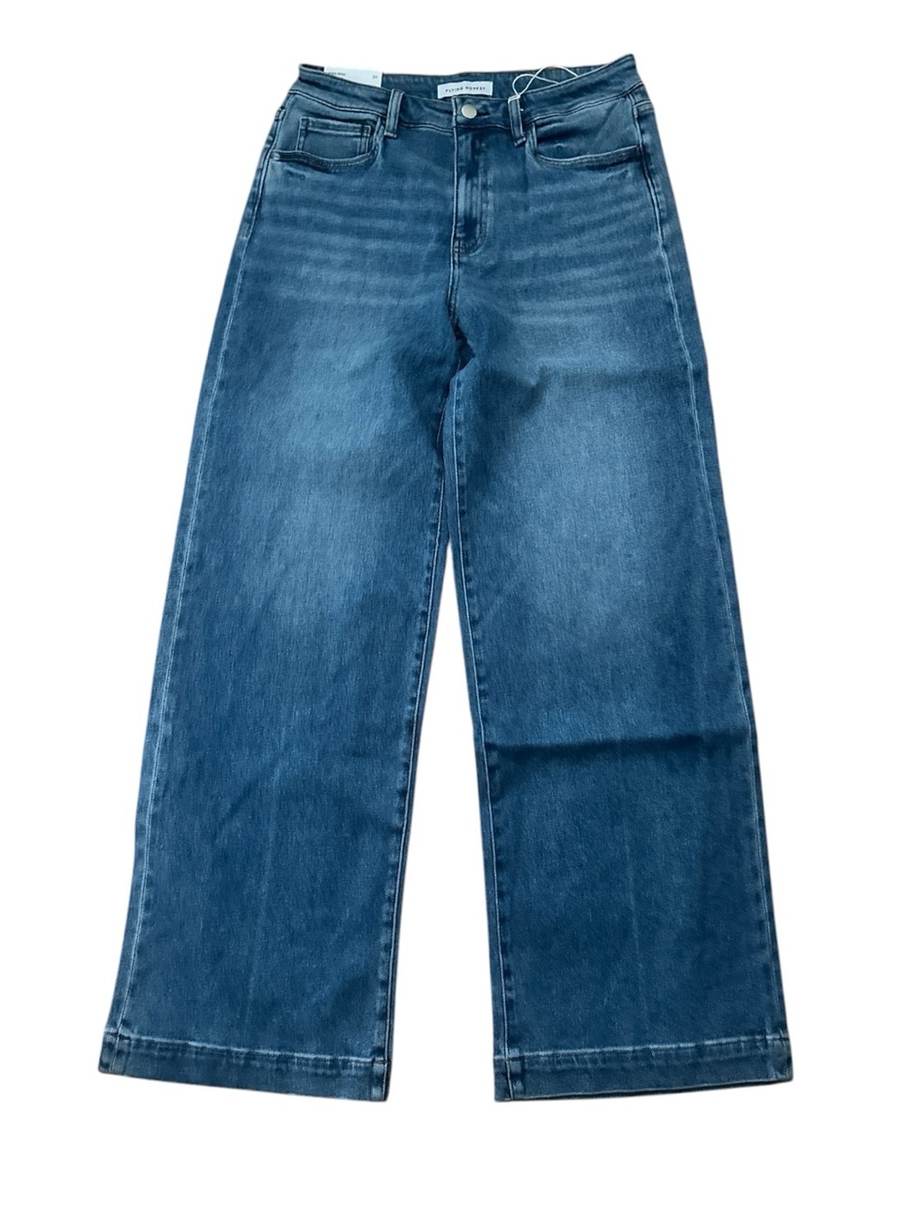 Flying Monkey Wide Leg Flare Jeans - Blue Denim